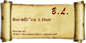 Bordács Libor névjegykártya